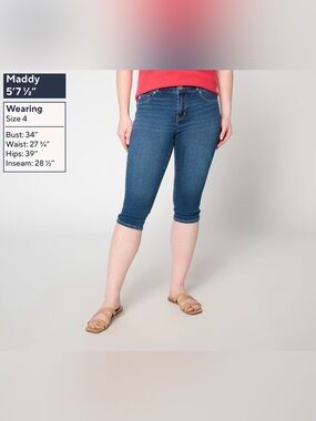 Seven7 women’s Capri blue skimmer jeans